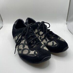 EUC Coach Suede And Canvas Sneakers